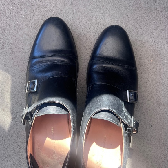 Brooks Brothers Black Leather Oxfords Monk Strap main image 4